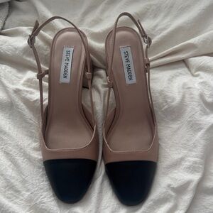 Steve Madden Women's Black and Cream Heels